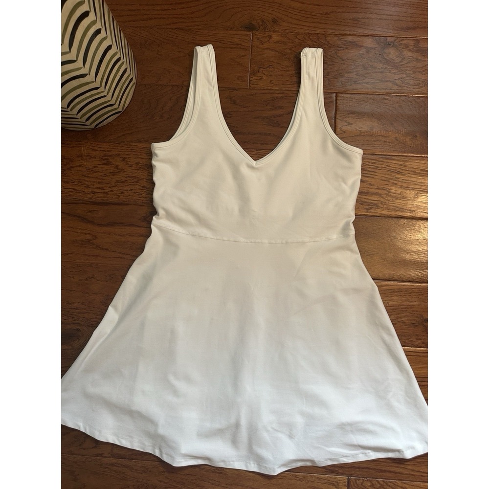 Beyond Yoga Spacedye Exercise Dress White Tennis Golf Large L Built In Shorts